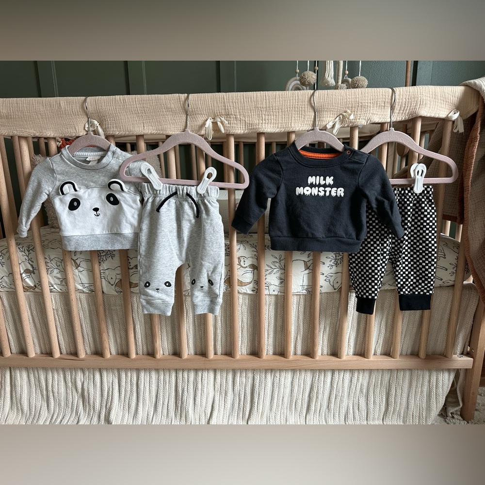Cat & Jack Neutral Baby Bundle Matching Outfits 0-3 months